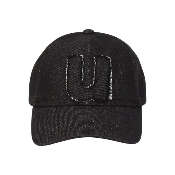 Applique U Black Denim Ballcap 워싱모자