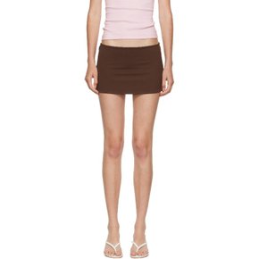 SSENSE 익스클루시브 브라운 마이크로 스트레치 미니 스커트 C00301K021 Brown