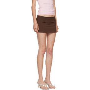 SSENSE 익스클루시브 브라운 마이크로 스트레치 미니 스커트 C00301K021 Brown