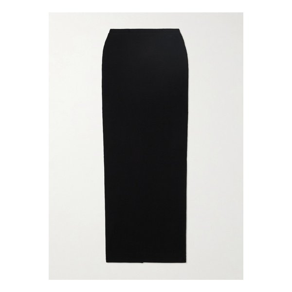 에턴 엠마 골지 스트레치 저지 맥시 스커트 블랙 1647597338536411