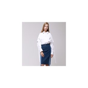 Unbalance Denim Skirt