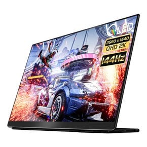 EHOMEWEI 모바일 모니터 15.6인치 144Hz IPS 게이밍 QLED 양자