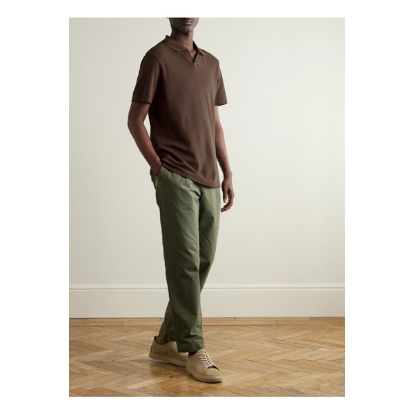 NN.07 폴 오가닉 코튼 리오셀 혼방 폴로 셔츠 브라운 46376663162842822