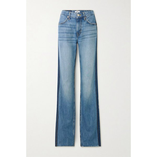 더 캘리포니안 프레이드 투톤 미드라이즈 와이드 진 46376663162977522