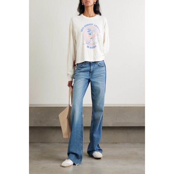 더 캘리포니안 프레이드 투톤 미드라이즈 와이드 진 46376663162977522