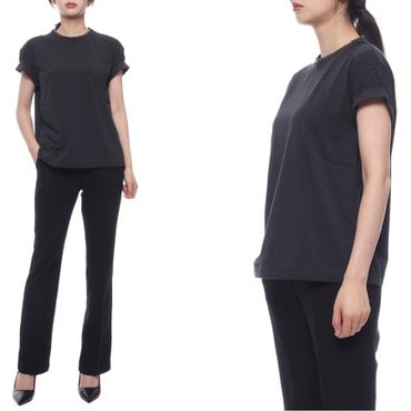 브루넬로쿠치넬리 24FW 여성 모닐리 포인트 반팔티셔츠 (M0T18BD200 C055 24F)