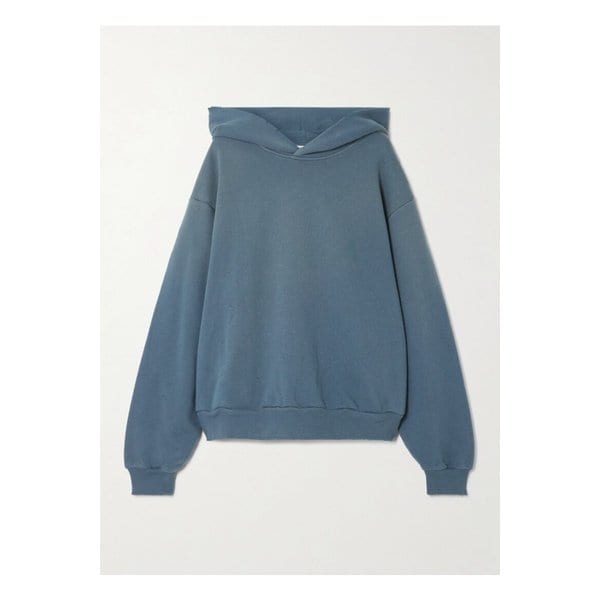 프린트  코튼 혼방 저지 후디 네이비 46376663162861400