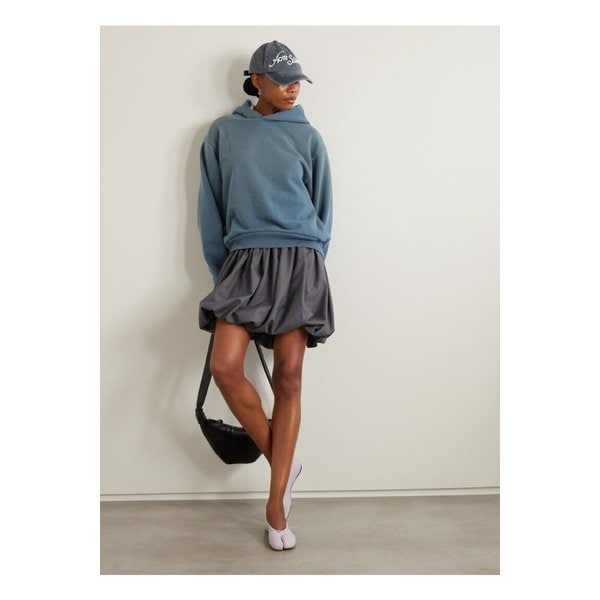 프린트  코튼 혼방 저지 후디 네이비 46376663162861400