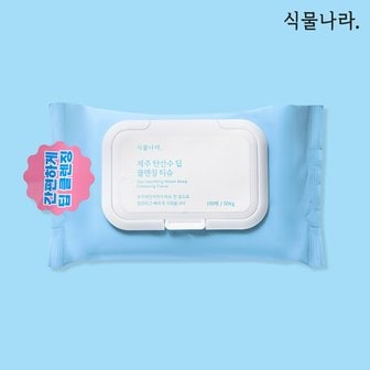 식물나라 제주 탄산수 딥 클렌징티슈 100매