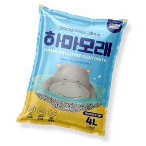 고양이 모래 화장실 반려동물 벤토나이트 4L 베이비향 캣변기 배변훈련