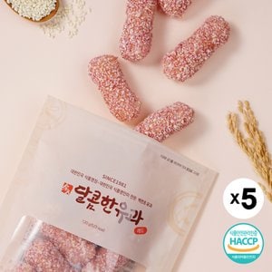  김규흔 한과 달콤한 백련초 유과 레드 120g X 5봉지