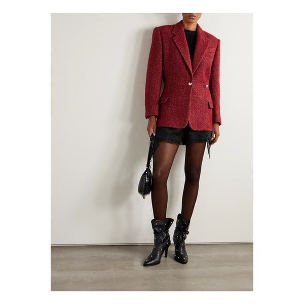 일다나 레이스 트리밍 스트레치 실크 혼방 쇼츠 블랙 46376663162944478