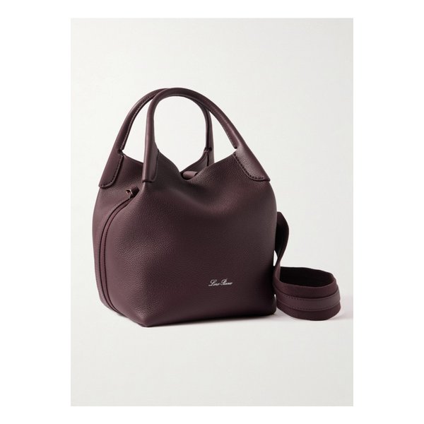 베일 캔버스 트리밍 텍스처 가죽 토트 버건디 1647597349443819