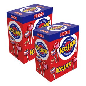 FIESTA Kojak 츄잉 껌 체리 막대 사탕 100개입 2개