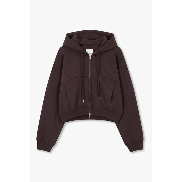 크롭 기모 후드 집업 9105413230071