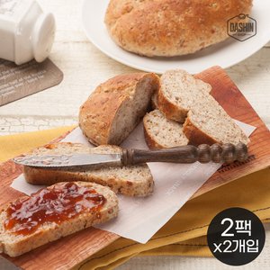 다신샵 통밀당 통밀그대로빵 180g(2개입) 2팩  / 주문후제빵 아르토스베이커리