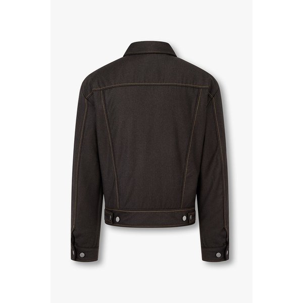 남성 배색 스티치 울 트러커 자켓 A515310004000