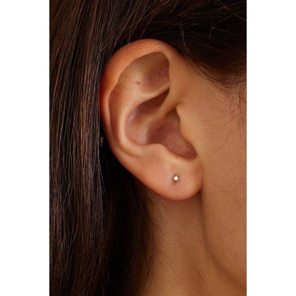 스톤 앤 스트랜드 티니 골드 다이아몬드 싱글 이어링 1647597348328565