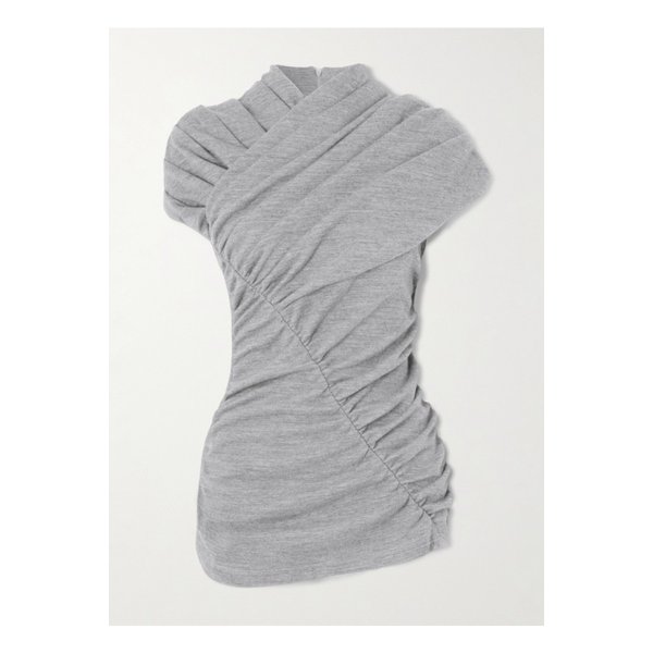 주름 울 혼방 탑 그레이 46376663162910918