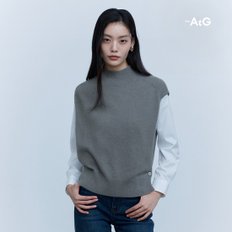 [론칭가59,900원]더엣지 24FW 라쿤울 블렌디드 루즈핏 베스트 1