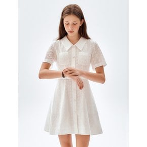 Eyelet Flare Mini Dress