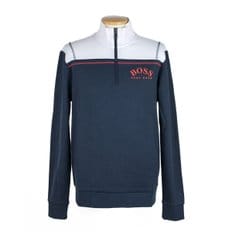 [휴고 보스] 골프웨어 남성 레귤러핏 반집업 스웨터 SWEAT 50418709 410 (NAVY)