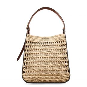 4886926 MANGO Large Valeta Crocheted Raffia Bag