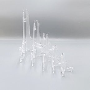 투명 액자받침 (중) 1개 액자 받침대 미니 이젤 거치대 pvc 접시 상패 상장 스탠드