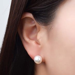 14K 펄 크리스탈 진주 귀걸이 (10mm) .