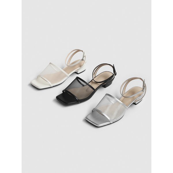 에보린 메쉬 스트랩 샌들 (2.5cm)