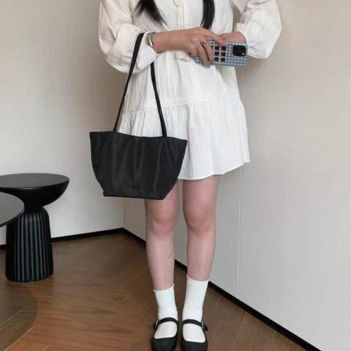 여성용 나일론 데일리 숄더 에코백