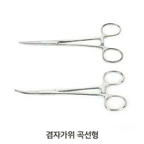 반려동물 귀털 다듬기 귀청소 겸자가위 곡선형 1개