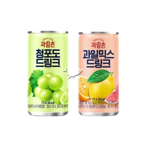 과일촌 주스캔 175ml 2종 청포도/ 30+과일믹스/ 30 총60캔