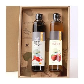 만능고추간장 사과식초 300ml 2병 선물세트  농부플러스