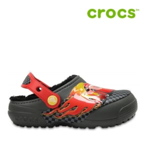 크록스 아동 샌들 /H12- 204712-0DA Kids Crocs Fun Lab Fuzz-Lined Cars Clog Slate Grey