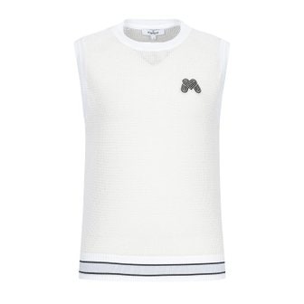 MARTINE GOLF [정상가 298000원]여성 메쉬 라운드 니트베스트 화이트 (QW0EVT20131)
