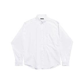 24SS 발렌시아가 긴팔 긴팔 셔츠 790731TNM60 WHITE