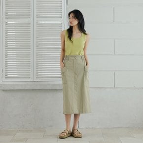[LAP 랩] 스퀘어넥 민소매 니트 AR2KH560_DG