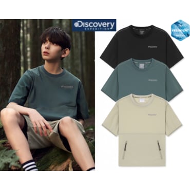 디스커버리키즈 25SS 키즈 프레시벤트 경량 우븐 아웃도어 트레이닝 반팔티셔츠 DKTR75053