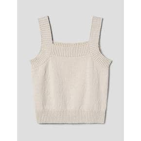 [정상가99,000원] Square Neck Knit Sleeveless  Ivory (WE3451C840)