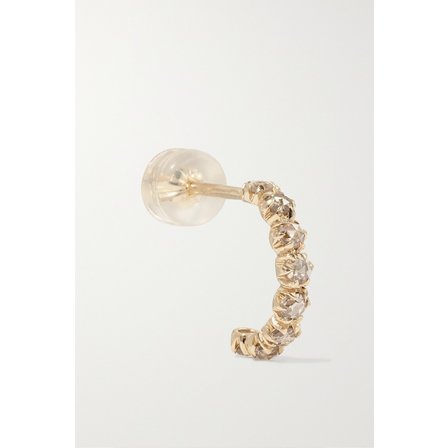 PASCALE MONVOISIN Ava 9-karat Emerald Single Hoop Earring 골드