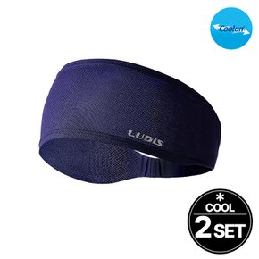 아웃도어 LUPEUA01 네이비 쿨 러닝 헤드밴드 2SET