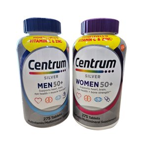 Centrum 센트룸 실버 50+ 멀티비타민 275정 남성&여성 세트