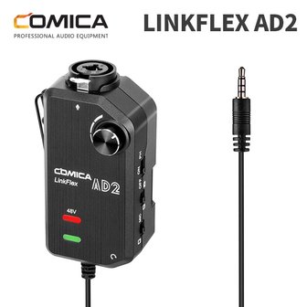 COMICA XLR&6.35mm to 3.5mm 프리앰프 어댑터 LINKFLEXAD2