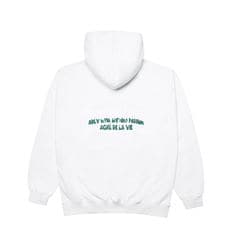 FIRE LOGO HOODIE WHITE - 파이어 로고 후드