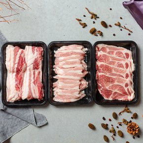 [숙성육]돼지고기3종 선물세트 1.2kg(삼겹살,목살,항정살,각400g)