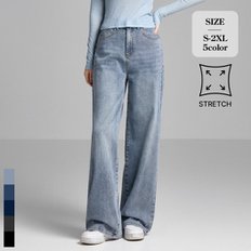 포레스트핏 / (봄찐스판2탄) 밴딩 와이드 데님 팬츠
