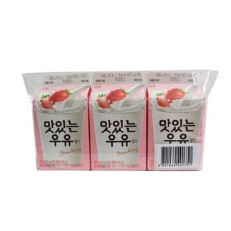 남양 맛있는우유 딸기 180ml*3