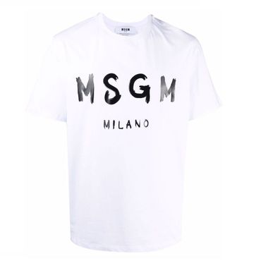 MSGM 남자 로고 프린팅 라운드 반팔티셔츠 2000MM510200002 01 61458665