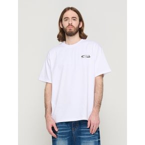 CIRCLE SMALL LOGO OVER SHORT SLEEVE T-SHIRT (WHITE)
